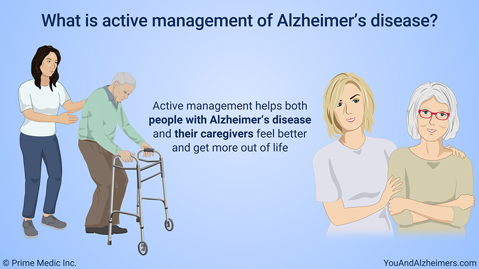 What is active management of Alzheimer's disease?