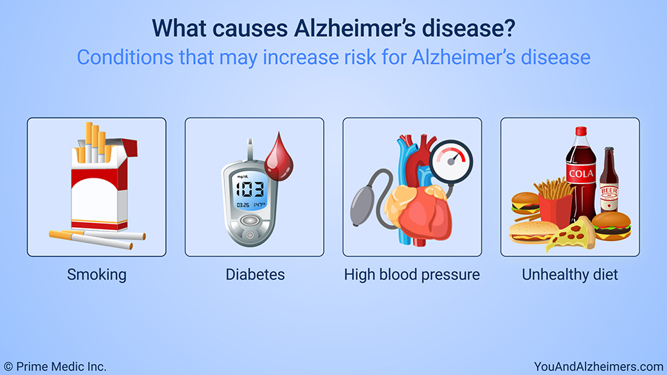 What causes Alzheimer's disease? – Conditions that may increase risk for Alzheimer's disease